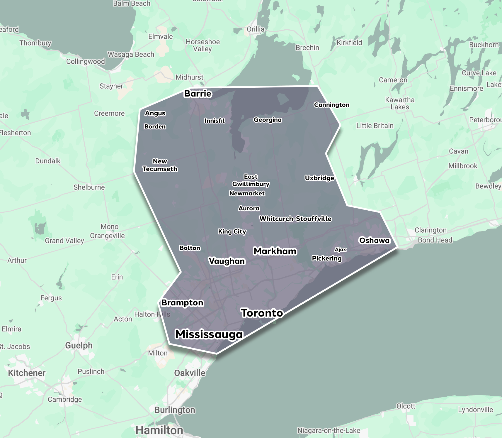 Map of Infinite Possibilities Service Area